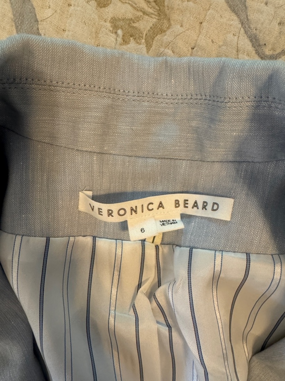 Veronica Beard Dickey Blazer with White Striped Lining - Picture 2 of 6